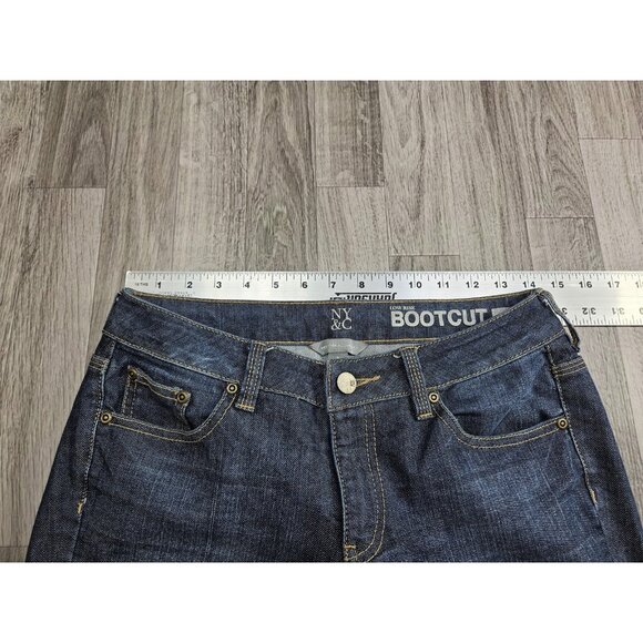 New York & Company Jeans Womens 2 Blue Low Rise Bootcut Curvy Stretch Denim - Picture 9 of 13